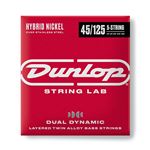 Dunlop DBHYN45125 Hybrid Nickel 5-String Bass Set Front View
